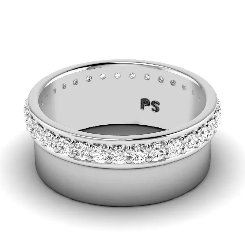 Men's sports - team logo rings for fans1.00 CT Round Cut Diamonds - Mens Wedding Band Men's sports - team logo rings for fans1.00 CT Round Cut Diamonds - Mens Wedding Band