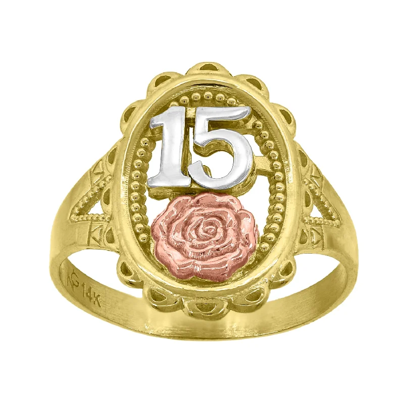 Beaded Fashion Rings in Natural Stones and Cotton Cord for a Handmade AestheticKeene Jewelers 14kt Gold Womens Tri-color 15 Anos Flower Rose SZ7 Quinceanera Band Ring Beaded Fashion Rings in Natural Stones and Cotton Cord for a Handmade AestheticKeene Jewelers 14kt Gold Womens Tri-color 15 Anos Flower Rose SZ7 Quinceanera Band Ring