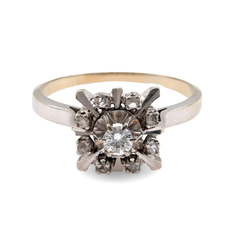 Marquise - cut diamond engagement ring with a split - shank band in platinumFrench Belle Epoque Diamond White Gold Halo Ring Marquise - cut diamond engagement ring with a split - shank band in platinumFrench Belle Epoque Diamond White Gold Halo Ring