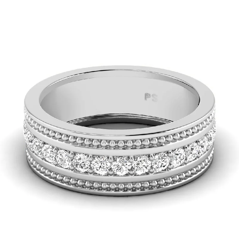 Men's diamond - encrusted engagement rings for a luxurious touch0.80 CT Round Cut Diamonds - Mens Wedding Band Men's diamond - encrusted engagement rings for a luxurious touch0.80 CT Round Cut Diamonds - Mens Wedding Band