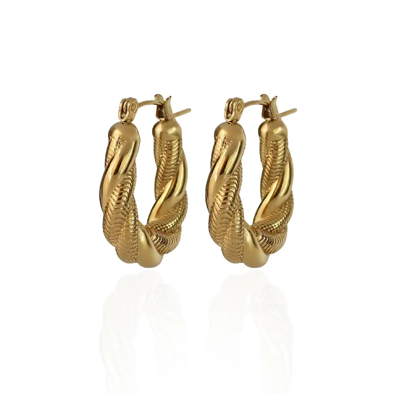 Beaded hoop earringsGarland Hoops