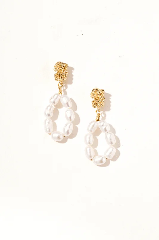 Small hoop earringsElysia Pearl Hoop Earrings