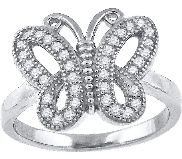 Minimalist Fashion Rings in Stainless Steel with a Single Solitaire CrystalKeene Jewelers 925 Sterling Silver Womens Cubic-Zirconia Butterfly Fashion Ring Minimalist Fashion Rings in Stainless Steel with a Single Solitaire CrystalKeene Jewelers 925 Sterling Silver Womens Cubic-Zirconia Butterfly Fashion Ring