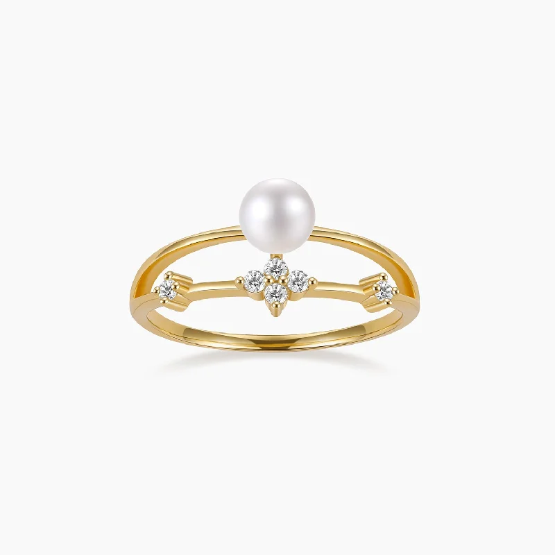 Adjustable Ring Sizes for Women's Rings in Stainless SteelS925 Dual Layered Freshwater Pearl Ring Adjustable Ring Sizes for Women's Rings in Stainless SteelS925 Dual Layered Freshwater Pearl Ring