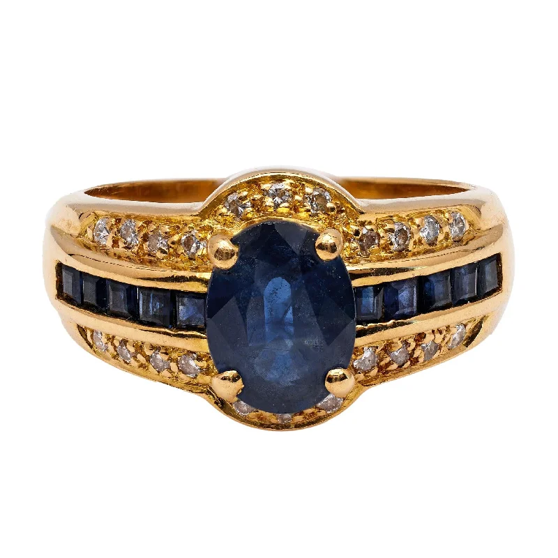 Cushion - cut diamond engagement ring with a halo of moissanite in a silver - plated bandVintage French Sapphire Diamond 18k Yellow Gold Ring Cushion - cut diamond engagement ring with a halo of moissanite in a silver - plated bandVintage French Sapphire Diamond 18k Yellow Gold Ring