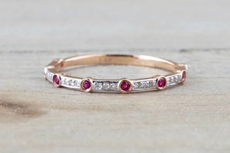 Men's opal - featured rings with iridescent colorsGold Round Cut Ruby Diamond Ring ASPBR010064 Men's opal - featured rings with iridescent colorsGold Round Cut Ruby Diamond Ring ASPBR010064