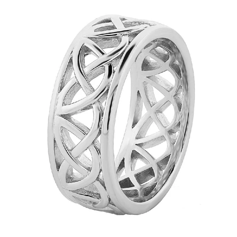 Men's skull - shaped rings for a gothic styleMens Sterling Silver UMS-13349 Wedding Celtic Ring