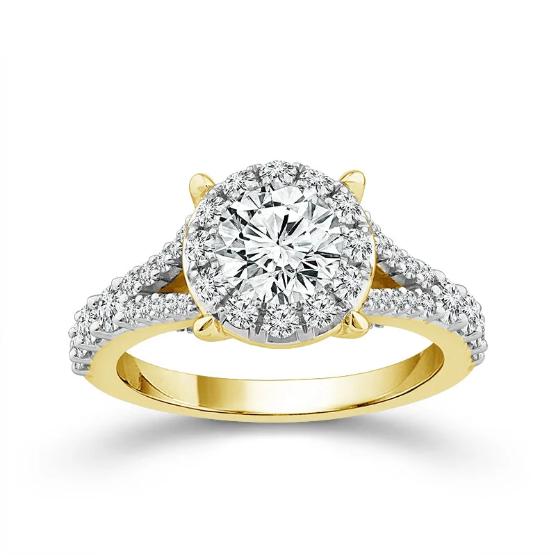 Men's Diamond Engagement Rings with Platinum Band and Halo Setting for a Luxury Proposal2.00 Ctw Bloom Bridal Round Lab Grown Diamond Halo Engagement Ring in 14k Yellow Gold Men's Diamond Engagement Rings with Platinum Band and Halo Setting for a Luxury Proposal2.00 Ctw Bloom Bridal Round Lab Grown Diamond Halo Engagement Ring in 14k Yellow Gold