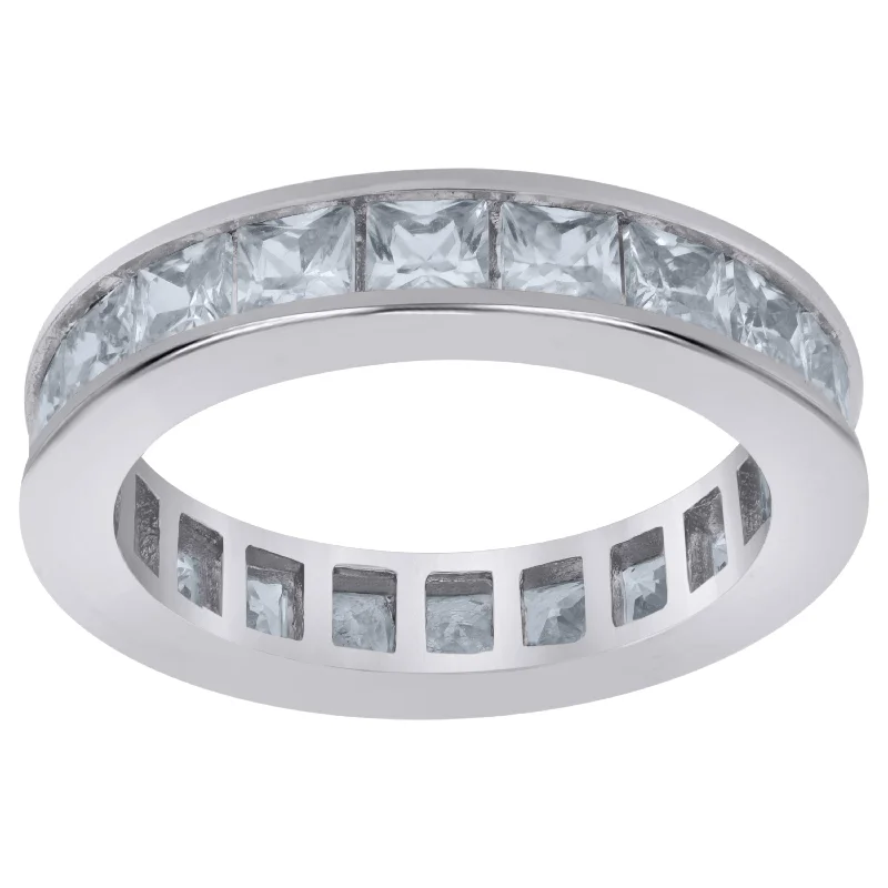 Fashion Rings with Initial Charms in Silver - Plated Metal for a Custom AccessoryKeene Jewelers 925 Sterling Silver Womens Cubic Zirconia 4mm Stackable Band Ring Size 6 Fashion Rings with Initial Charms in Silver - Plated Metal for a Custom AccessoryKeene Jewelers 925 Sterling Silver Womens Cubic Zirconia 4mm Stackable Band Ring Size 6