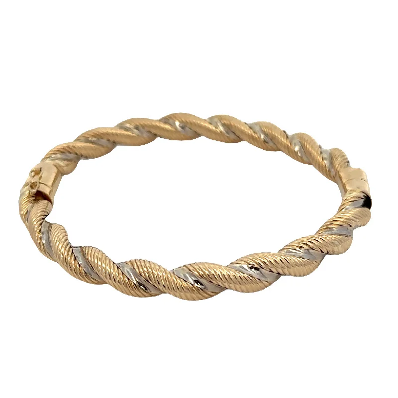 Asscher - cut diamond engagement ring with a pavé - set eternity band in platinumLarge Hollow Twist Bangle in Two Tone Gold Asscher - cut diamond engagement ring with a pavé - set eternity band in platinumLarge Hollow Twist Bangle in Two Tone Gold