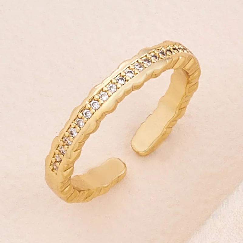 Topaz double finger rings in various shadesTrendy Finger Ring 162574
