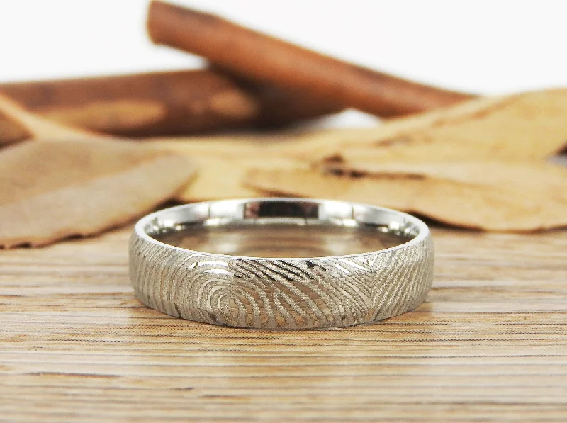Men's tungsten carbide rings with a brushed textureYour Actual Finger Print Rings, Family Fingerprints, Friendship Rings, Women Ring, WEDDING RING - Sliver Titanium Rings 5mm Men's tungsten carbide rings with a brushed textureYour Actual Finger Print Rings, Family Fingerprints, Friendship Rings, Women Ring, WEDDING RING - Sliver Titanium Rings 5mm