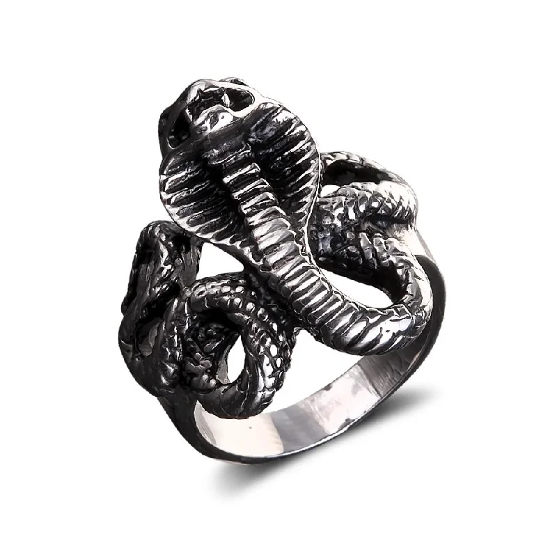 Art Deco - Inspired Women's Rings with Geometric Shapes in 14K GoldVenom Men's Steel Ring Art Deco - Inspired Women's Rings with Geometric Shapes in 14K GoldVenom Men's Steel Ring