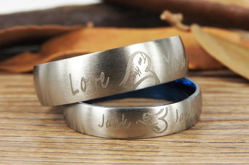 Men's hematite - ring for a metallic gray lusterHandmade Two Heart become One Heart Matching Wedding Rings, his and her promise ring, Wedding Rings Set, couple rings Men's hematite - ring for a metallic gray lusterHandmade Two Heart become One Heart Matching Wedding Rings, his and her promise ring, Wedding Rings Set, couple rings