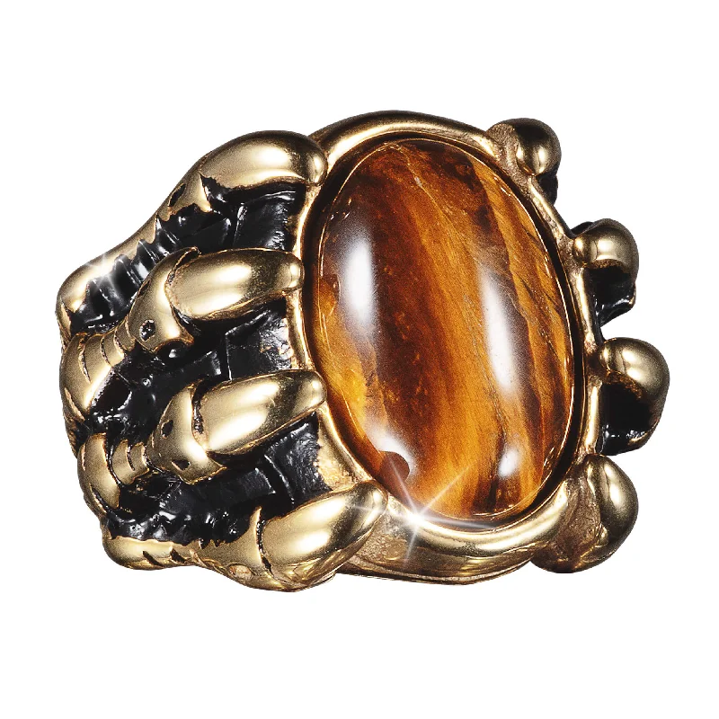 Art Deco - Inspired Women's Rings with Geometric Shapes in 14K GoldTiger's Grasp Men's Ring Art Deco - Inspired Women's Rings with Geometric Shapes in 14K GoldTiger's Grasp Men's Ring