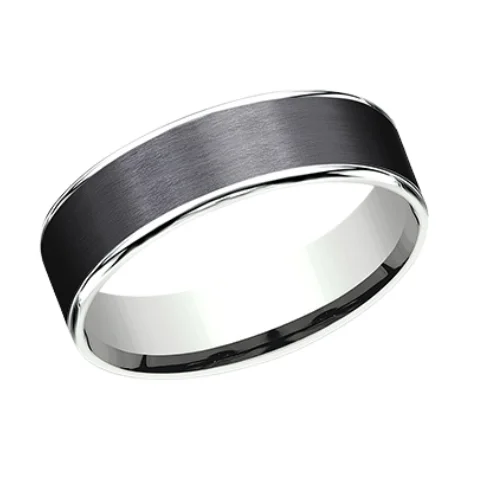 Men's anti - allergy rings for sensitive skinThe BRUSHED BLACK TITANIUM Men's Band Men's anti - allergy rings for sensitive skinThe BRUSHED BLACK TITANIUM Men's Band