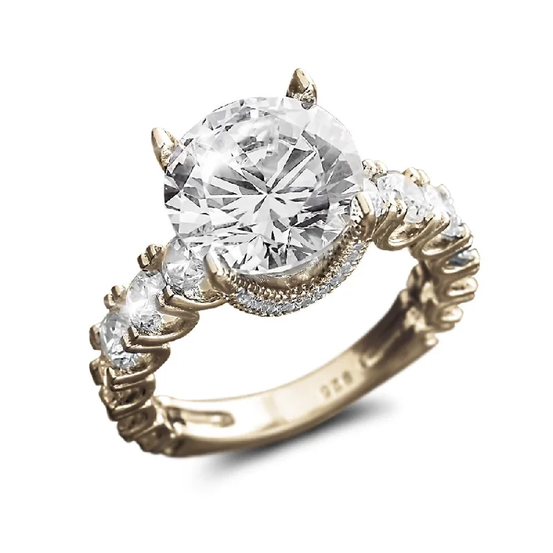 Statement - Making Cocktail Rings for Women with Large Cubic ZirconiaEscalia Ring
