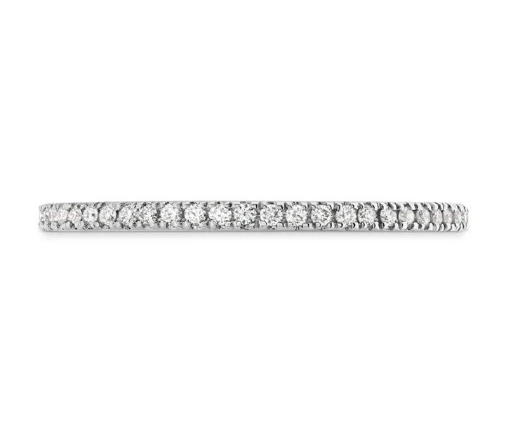 Radiant - cut diamond engagement ring with a bezel - set center stone in 18K yellow goldHOF CLASSIC ETERNITY BAND Radiant - cut diamond engagement ring with a bezel - set center stone in 18K yellow goldHOF CLASSIC ETERNITY BAND