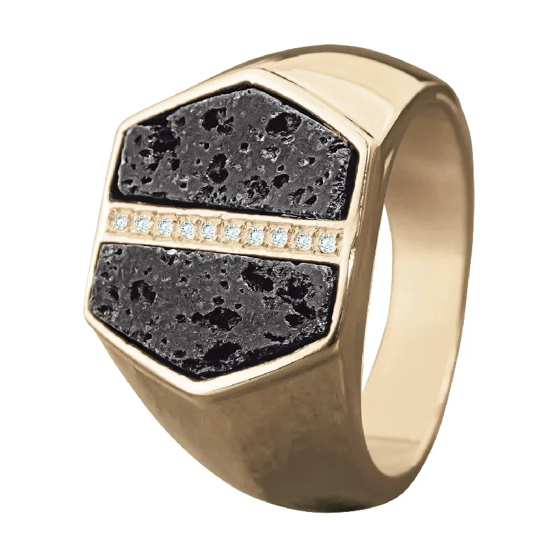 Art Deco - Inspired Women's Rings with Geometric Shapes in 14K GoldVulcana Men's Ring Art Deco - Inspired Women's Rings with Geometric Shapes in 14K GoldVulcana Men's Ring