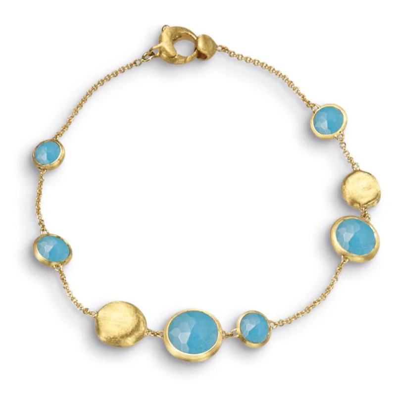 Marco Bicego Jaipur 18ct Yellow Gold Turquoise Bracelet