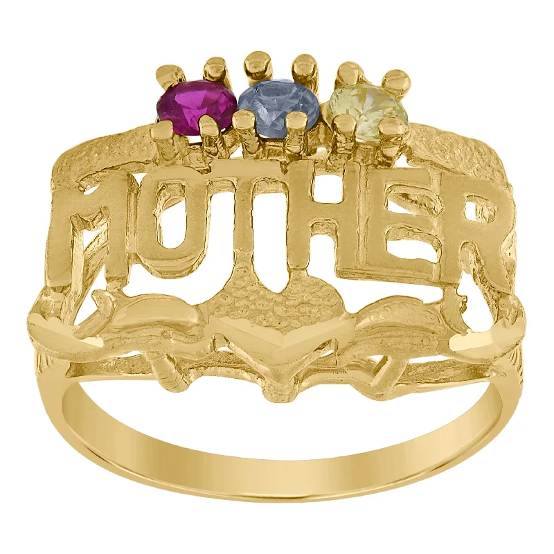 Fashion Rings with Zodiac Symbols in Gold - Filled Metal for a Personalized TouchKeene Jewelers 10Kt Yellow Gold Womens Multi-Color Cubic-Zirconia Mother Ring Fashion Rings with Zodiac Symbols in Gold - Filled Metal for a Personalized TouchKeene Jewelers 10Kt Yellow Gold Womens Multi-Color Cubic-Zirconia Mother Ring