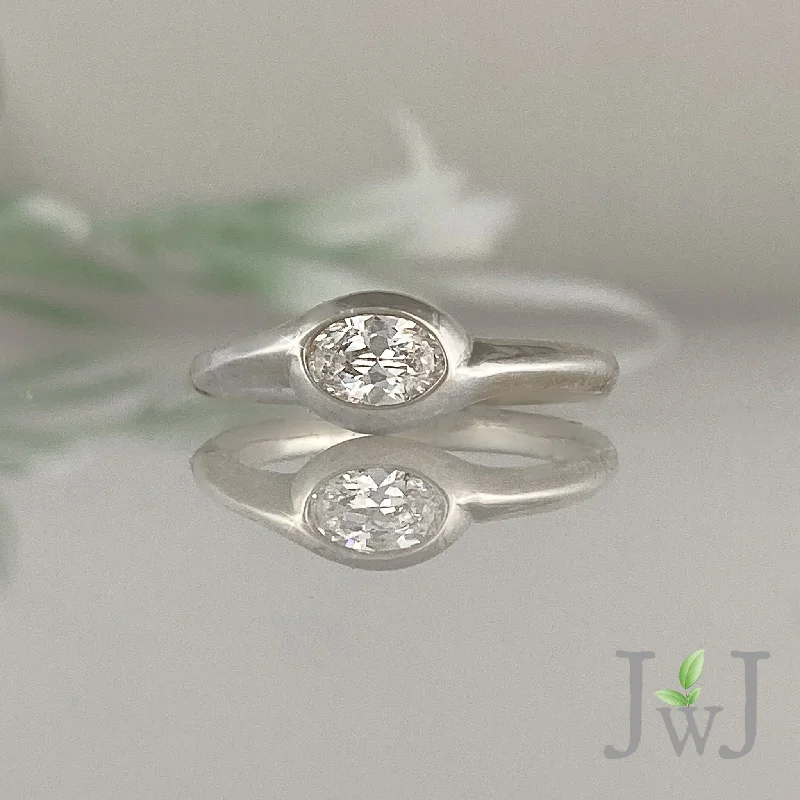 Men's Ruby Engagement Rings in Rose Gold with a Solitaire Design for a Romantic GestureGalene Engagement Ring - Oval