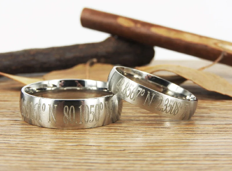 Men's glow - in - the - dark rings for a fun effectLatitude Longitude Ring, Coordinate Ring, Longitude Latitude, Personalized Ring, Personalized Jewelry,ring coordinates Men's glow - in - the - dark rings for a fun effectLatitude Longitude Ring, Coordinate Ring, Longitude Latitude, Personalized Ring, Personalized Jewelry,ring coordinates