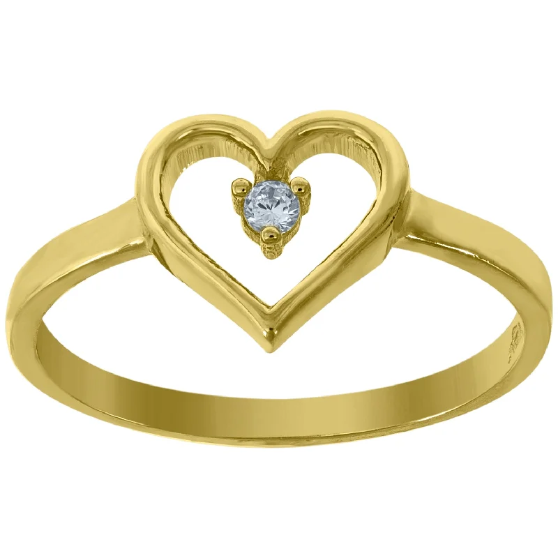 Minimalist Fashion Rings in Stainless Steel with a Single Solitaire CrystalKeene Jewelers 14kt Yellow Gold Womens CZ Heart SZ7 Ring Band Minimalist Fashion Rings in Stainless Steel with a Single Solitaire CrystalKeene Jewelers 14kt Yellow Gold Womens CZ Heart SZ7 Ring Band