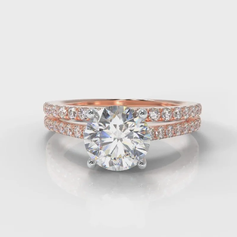 Men's Alexandrite Engagement Rings in Platinum with a Hidden Halo of DiamondsPetite Micropavé Round Brilliant Cut Diamond Bridal Set - Rose Gold Men's Alexandrite Engagement Rings in Platinum with a Hidden Halo of DiamondsPetite Micropavé Round Brilliant Cut Diamond Bridal Set - Rose Gold