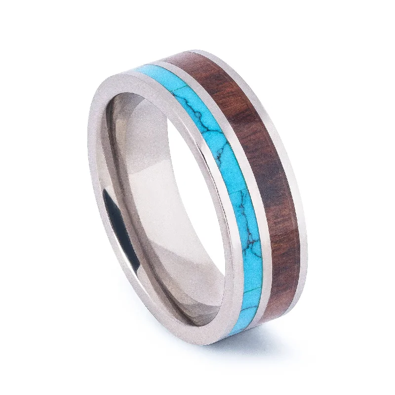 Titanium Rings with a Snake - Skin - Patterned CoatingThe Nova | 8MM