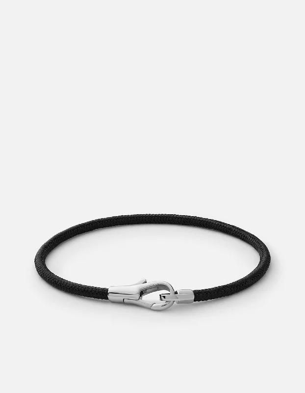 Minimalist Women's Rings with a Single Pearl in 14K Gold - Plated BandsKnox Rope Bracelet, Sterling Silver