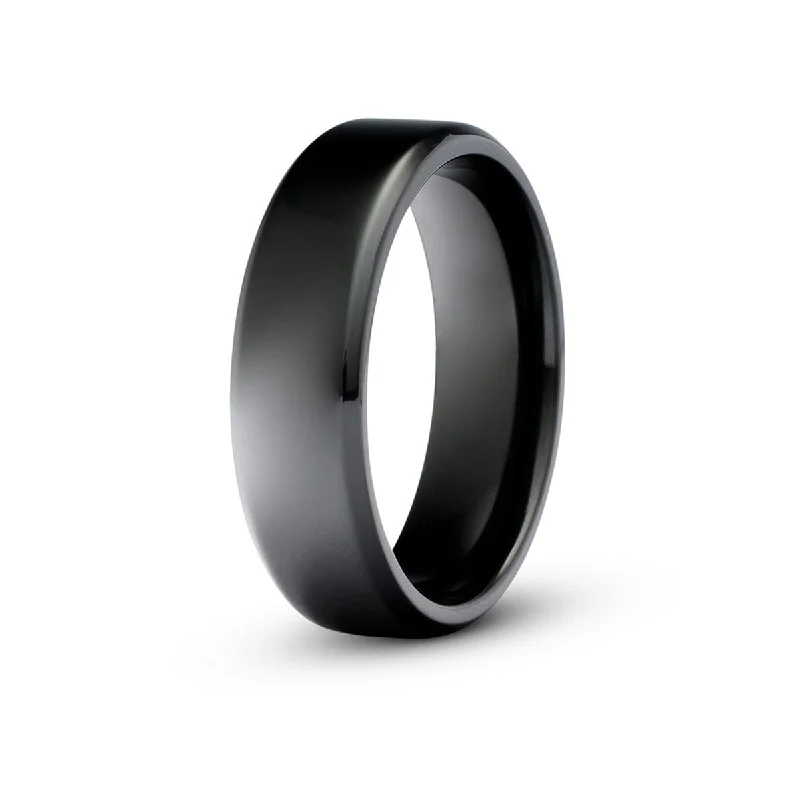 Men's Viking - inspired rings with ancient symbolsMen’s Beveled Edge Black Zirconium Ring Men's Viking - inspired rings with ancient symbolsMen’s Beveled Edge Black Zirconium Ring