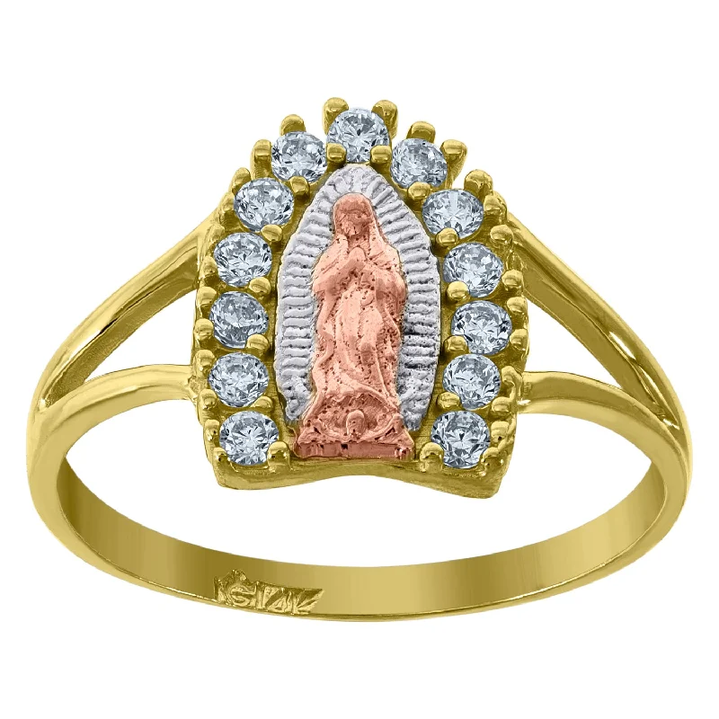 LED - Lit Fashion Rings in Plastic with Color - Changing Effects for a Futuristic LookKeene Jewelers 14kt Gold Womens Tri-color CZ Guadalupe Mary SZ7 Religious Ring Band LED - Lit Fashion Rings in Plastic with Color - Changing Effects for a Futuristic LookKeene Jewelers 14kt Gold Womens Tri-color CZ Guadalupe Mary SZ7 Religious Ring Band