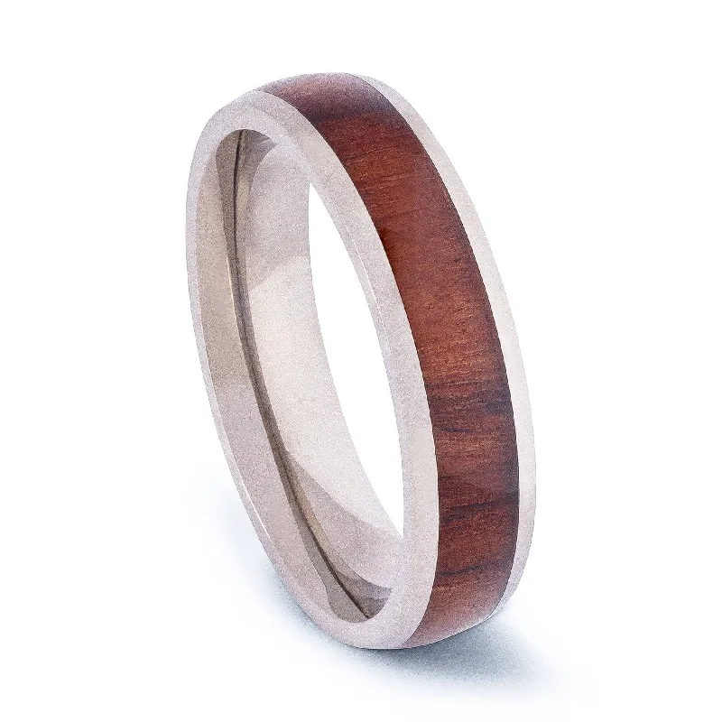 Titanium Rings with a Mosaic - Inspired Inlay of Small StonesThe Peak | 6MM