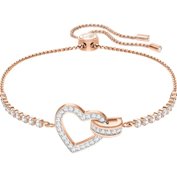 Swarovski Lovely Rose Gold Plated Heart Bracelet