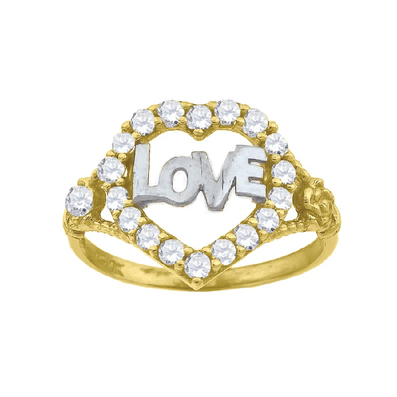 LED - Lit Fashion Rings in Plastic with Color - Changing Effects for a Futuristic LookKeene Jewelers 14kt Two-tone Gold Womens Cubic Zirconia Love Heart Band Ring LED - Lit Fashion Rings in Plastic with Color - Changing Effects for a Futuristic LookKeene Jewelers 14kt Two-tone Gold Womens Cubic Zirconia Love Heart Band Ring
