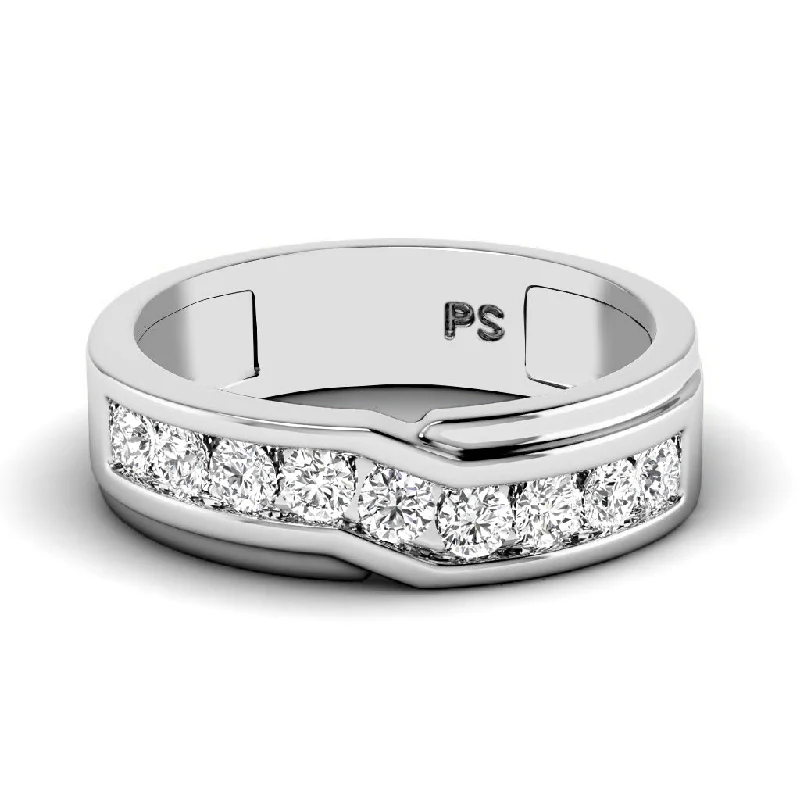 Men's music - note rings for musicians0.65 CT Round Cut Diamonds - Mens Wedding Band Men's music - note rings for musicians0.65 CT Round Cut Diamonds - Mens Wedding Band
