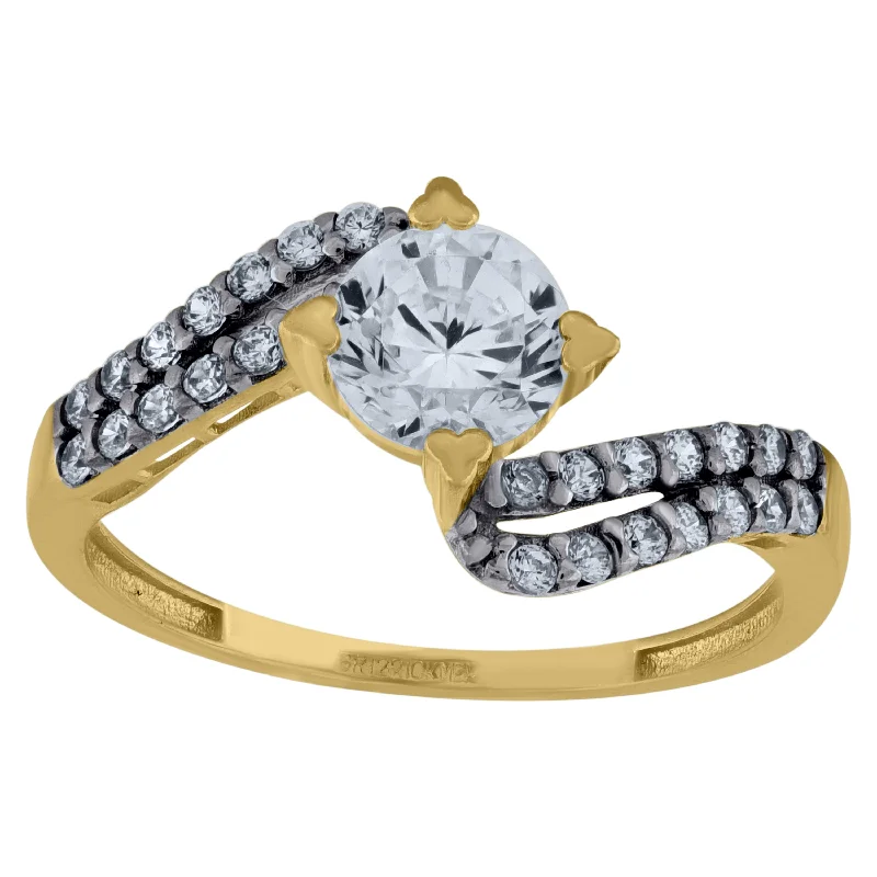 Enamel - Coated Fashion Rings in Bright Colors with Animal - Print PatternsKeene Jewelers 10kt Two-tone Gold Womens Round Cubic Zirconia Twisted Ring Enamel - Coated Fashion Rings in Bright Colors with Animal - Print PatternsKeene Jewelers 10kt Two-tone Gold Womens Round Cubic Zirconia Twisted Ring