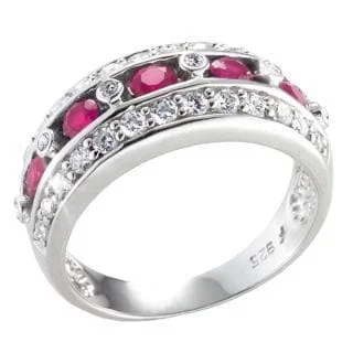 Interlocking Band Women's Rings in White Gold for a Modern DesignRodeo Drive Red Ring Interlocking Band Women's Rings in White Gold for a Modern DesignRodeo Drive Red Ring