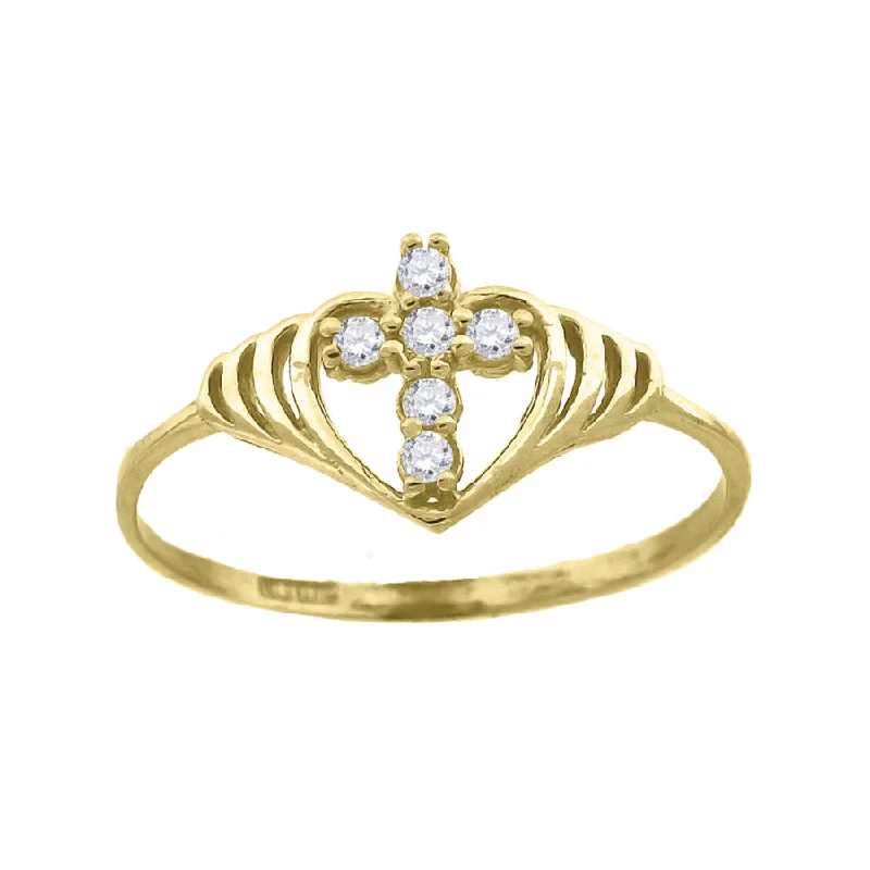 Knuckle - Duster Fashion Rings in Black - Plated Metal with Spike DetailsKeene Jewelers 14kt Yellow Womens Gold Cubic Zirconia Cross Heart Ring Knuckle - Duster Fashion Rings in Black - Plated Metal with Spike DetailsKeene Jewelers 14kt Yellow Womens Gold Cubic Zirconia Cross Heart Ring