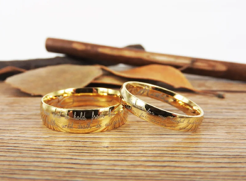 Men's tungsten carbide rings with a brushed textureHandmade Your Marriage Vow & Signature Rings Wedding Rings, Glod Matching Wedding Bands, Titanium Couple Rings Set Men's tungsten carbide rings with a brushed textureHandmade Your Marriage Vow & Signature Rings Wedding Rings, Glod Matching Wedding Bands, Titanium Couple Rings Set