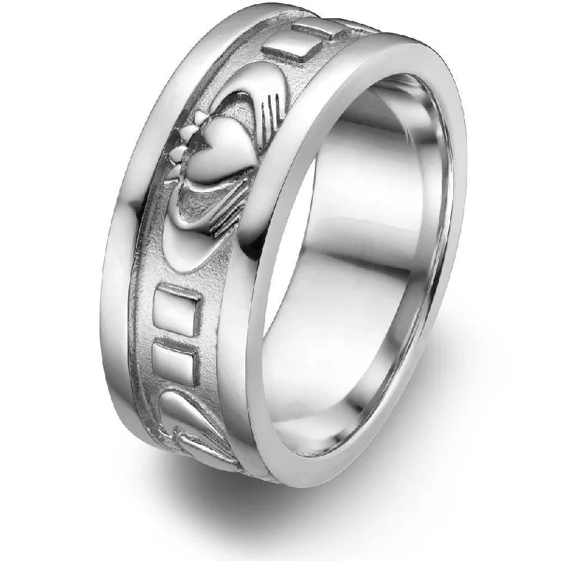 Men's anchor - themed rings for a nautical lookMens Sterling Silver UMS-6343 Wedding Claddagh Ring Men's anchor - themed rings for a nautical lookMens Sterling Silver UMS-6343 Wedding Claddagh Ring