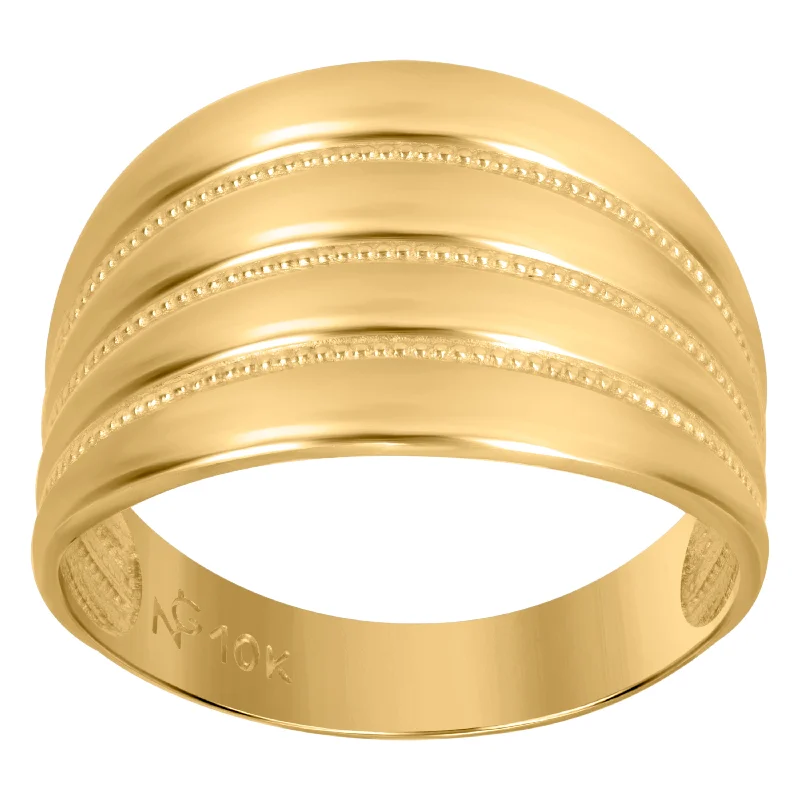 Adjustable Fashion Rings in Leather and Brass with a Tribal - Inspired DesignKeene Jewelers 10Kt Yellow Gold Womens Fashion Rings Adjustable Fashion Rings in Leather and Brass with a Tribal - Inspired DesignKeene Jewelers 10Kt Yellow Gold Womens Fashion Rings