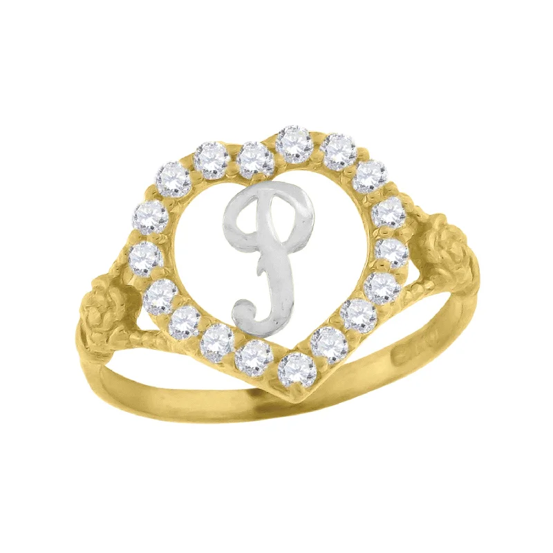 Chunky Fashion Rings in Copper with Geometric Patterns for a Bold AccessoryKeene Jewelers 10kt Two-tone Gold Womens Cubic Zirconia Polished Finish Heart Shape Letter P Initial Ring Chunky Fashion Rings in Copper with Geometric Patterns for a Bold AccessoryKeene Jewelers 10kt Two-tone Gold Womens Cubic Zirconia Polished Finish Heart Shape Letter P Initial Ring
