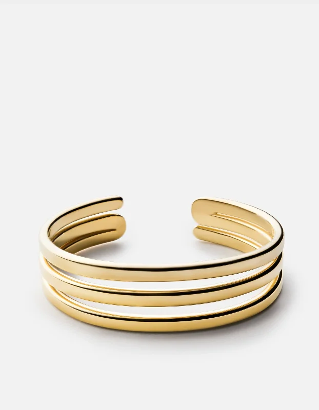 Interlocking Band Women's Rings in White Gold for a Modern DesignExpo Cuff, Gold