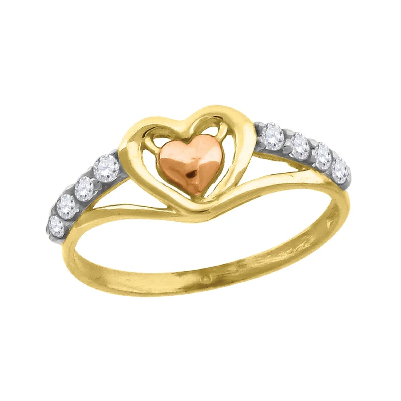 Adjustable Fashion Rings in Leather and Brass with a Tribal - Inspired DesignKeene Jewelers 10kt Gold Womens Tri-color CZ 2mm Heart Band Ring Adjustable Fashion Rings in Leather and Brass with a Tribal - Inspired DesignKeene Jewelers 10kt Gold Womens Tri-color CZ 2mm Heart Band Ring