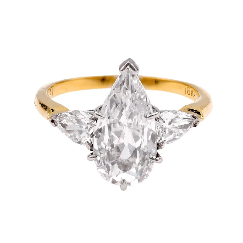 Three - stone diamond engagement ring in rose gold, symbolizing past, present, and futureDiamond Three-Stone Ring Three - stone diamond engagement ring in rose gold, symbolizing past, present, and futureDiamond Three-Stone Ring