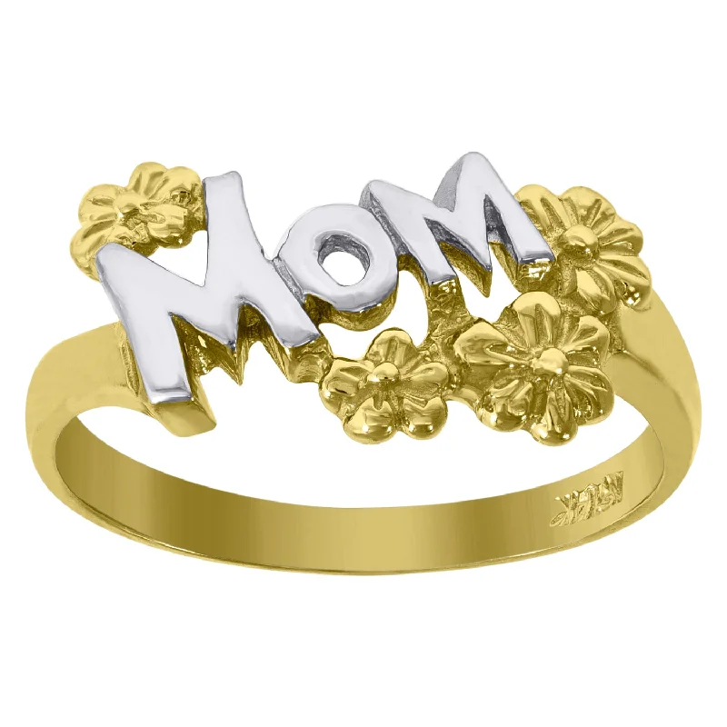 Bohemian - Style Fashion Rings with Turquoise and Silver Filigree for a Free - Spirited LookKeene Jewelers 14kt Gold Womens Two-tone Mom Flower SZ7 Band Ring Bohemian - Style Fashion Rings with Turquoise and Silver Filigree for a Free - Spirited LookKeene Jewelers 14kt Gold Womens Two-tone Mom Flower SZ7 Band Ring