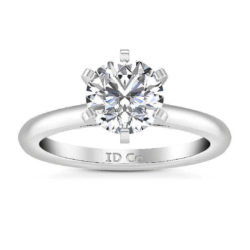 Magnetic Clasp Women's Rings for Easy Wearing and RemovalRound Diamond Solitaire Engagement Ring Petite Cathedral 14K White Gold Magnetic Clasp Women's Rings for Easy Wearing and RemovalRound Diamond Solitaire Engagement Ring Petite Cathedral 14K White Gold