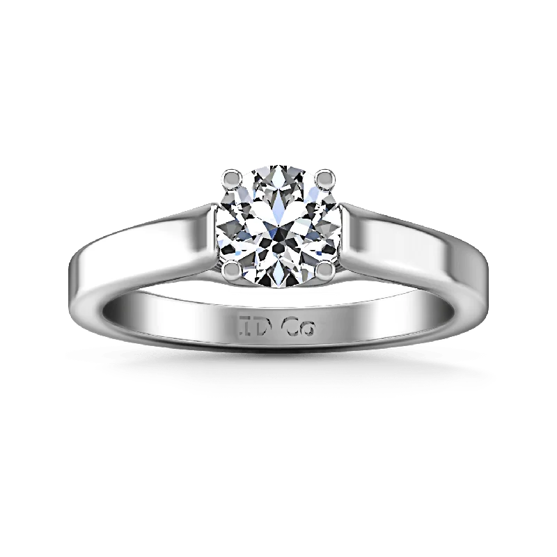 Women's Rings with Birthstones for a Personalized TouchRound Diamond Solitaire Engagement Ring Lyric Modern Lattice 14K White Gold Women's Rings with Birthstones for a Personalized TouchRound Diamond Solitaire Engagement Ring Lyric Modern Lattice 14K White Gold